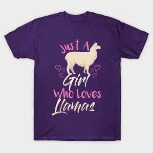 Just A Girl Who Loves Llamas T-Shirt